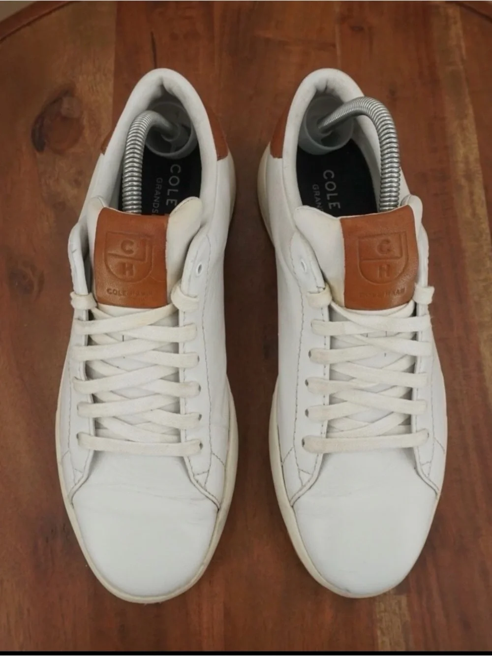 Cole Haan Men’s GrandPrø White/Brown Sneakers - Picture 4 of 6